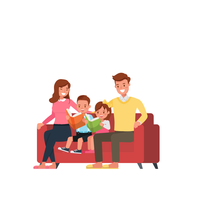 Dearest parents. Семья на диване мультяшное. Семья сидит на диване иллюстрация. Отец сидит с ребенком на диване. Семья читает книгу.