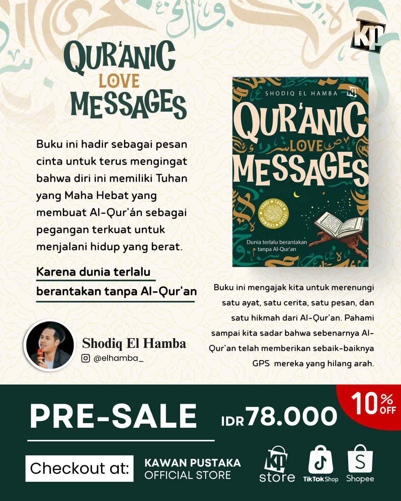 Cover Buku Qur'anic Love Messages karya Shodiq El Hamba
