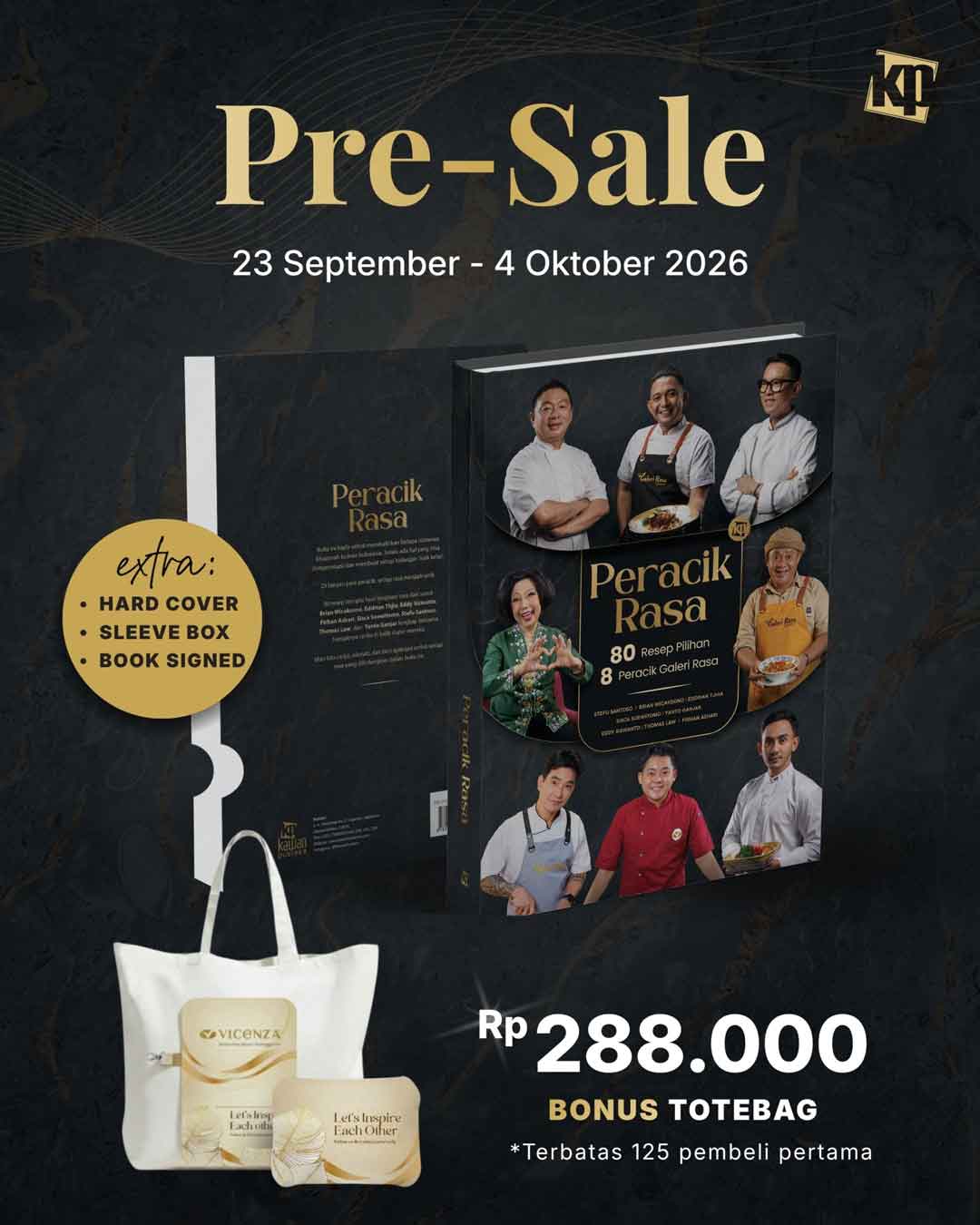 Pre-Sale Banner Peracik Rasa - Rp288.000 - 23 Sept-4 Okt 2026